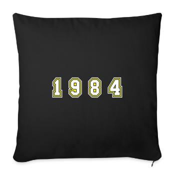 Numéro de l’année 1984 - Housse de coussin décorative 45 x 45 cm - noir - Devant