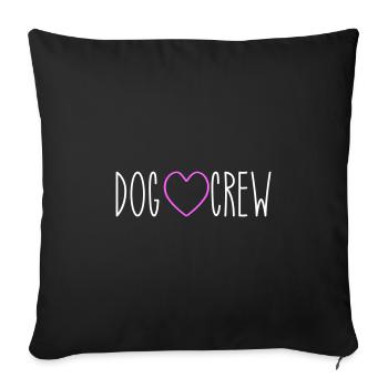 Dog Crew Heart - Sofa pillowcase 17,3'' x 17,3'' (45 x 45 cm) - black - Front