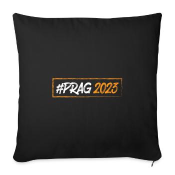 Prague 2023 - Sofa pillowcase 17,3'' x 17,3'' (45 x 45 cm) - black - Front