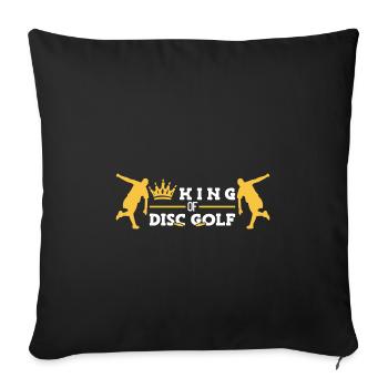 Disc Golf Disc Golfer Frisbee - Sofa pillowcase 17,3'' x 17,3'' (45 x 45 cm) - black - Front