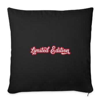 Limited Edition - Sofa pillowcase 17,3'' x 17,3'' (45 x 45 cm) - black - Front