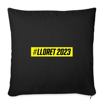 Lloret de Mar 2023 - Housse de coussin décorative 45 x 45 cm - noir - Devant