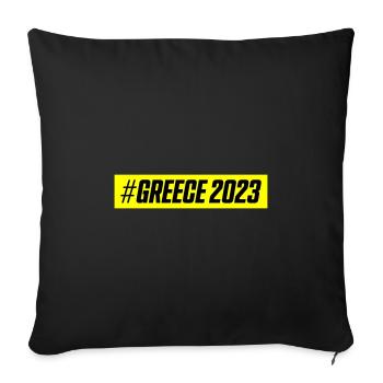 Greece 2023 - Sofakissenbezug 45 x 45 cm - Schwarz - Vorne