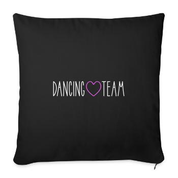 Cœur d’équipe de danse - Housse de coussin décorative 45 x 45 cm - noir - Devant