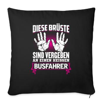 BUSFAHRER - Brüste - Sofakissenbezug 45 x 45 cm - Schwarz - Vorne