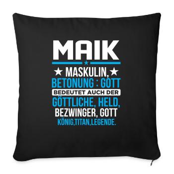 MAIK - Titan - Sofakissenbezug 45 x 45 cm - Schwarz - Vorne