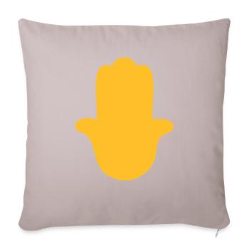 fatima khamsa main musulman kabbale - Housse de coussin décorative 45 x 45 cm - taupe clair - Devant