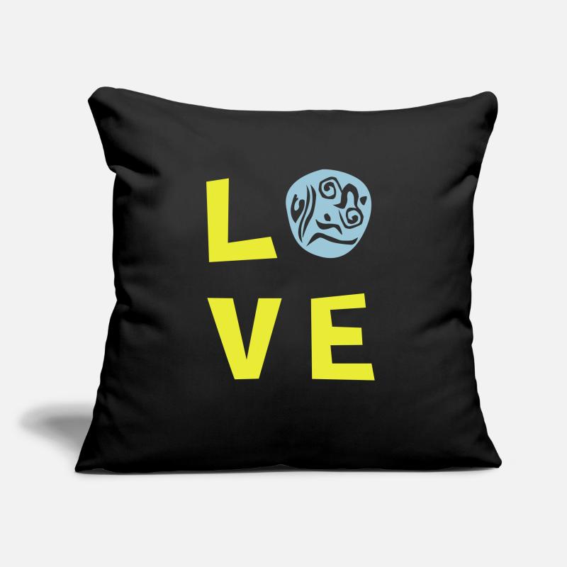AMOUR TRI 2c Housse de coussin décorative 45 x 45 cm