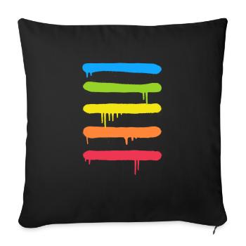 Trendy Cool Graffiti Tag Lines - Sofa pillowcase 17,3'' x 17,3'' (45 x 45 cm) - black - Front
