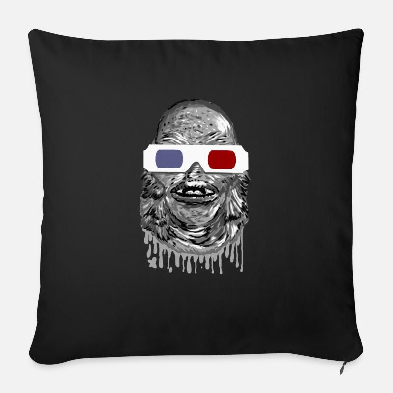 creature - Housse de coussin décorative 45 x 45 cm - noir