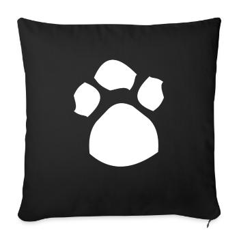 Chat pattes - Housse de coussin décorative 45 x 45 cm - noir - Devant