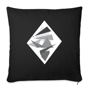Rhombus - Sofa pillowcase 17,3'' x 17,3'' (45 x 45 cm) - black - Front