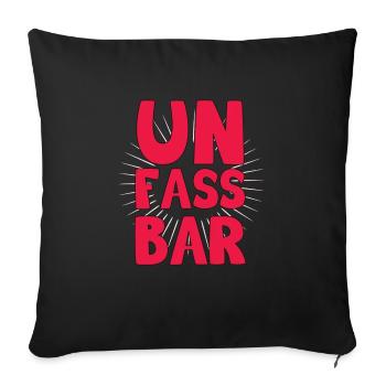 Incroyable, bar incroyable, BAR, sexy, fille, fête, amusement - Housse de coussin décorative 45 x 45 cm - noir - Devant