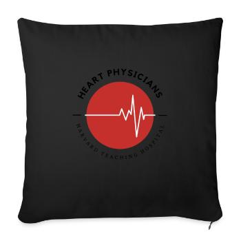 Heart Physician Harvard - Sofa pillowcase 17,3'' x 17,3'' (45 x 45 cm) - black - Front