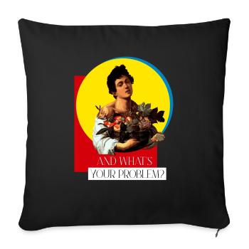 QUEL EST VOTRE PROBLÈME ? - Housse de coussin décorative 45 x 45 cm - noir - Devant