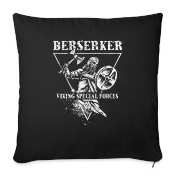Berserker Vikings mythologie nordique Valhalla - Housse de coussin décorative 45 x 45 cm - noir - Devant