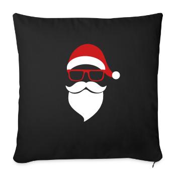 Noël Nicholas Hiver - Housse de coussin décorative 45 x 45 cm - noir - Devant