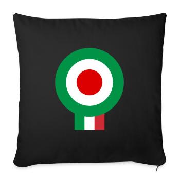 Italia - Housse de coussin décorative 45 x 45 cm - noir - Devant
