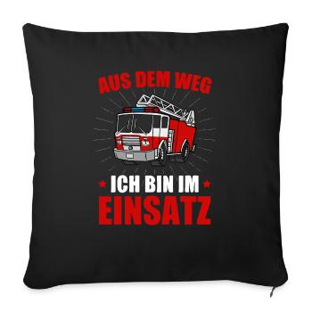 Feuerwehr Kindergartenkind Aus dem Weg - Sofakissenbezug 45 x 45 cm - Schwarz - Vorne