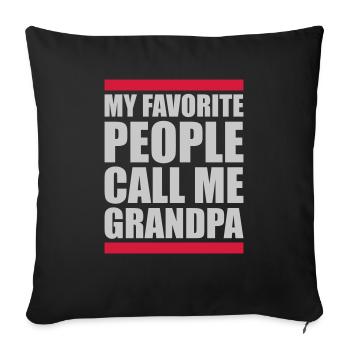 People Call Me Grandpa - Sofa pillowcase 17,3'' x 17,3'' (45 x 45 cm) - black - Front