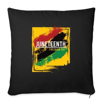 JUNETEENTH - FREEDOM DAY - Sofa pillowcase 17,3'' x 17,3'' (45 x 45 cm) - black - Front
