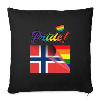 Oslo Pride - Sofa pillowcase 17,3'' x 17,3'' (45 x 45 cm) - black - Front