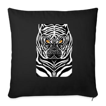 Tiger - Sofakissenbezug 45 x 45 cm - Schwarz - Vorne