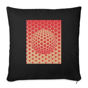 globe - Housse de coussin décorative 45 x 45 cm - noir - Devant