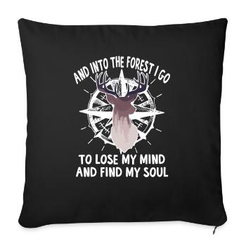 Hiking Camping Camping Outdoor Hiking Tour Hikers - Sofa pillowcase 17,3'' x 17,3'' (45 x 45 cm) - black - Front