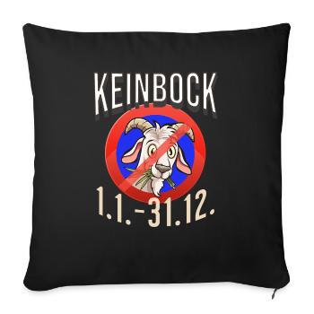 Keinbock Sternzeichen Astrologie Horoskop - Sofakissenbezug 45 x 45 cm - Schwarz - Vorne