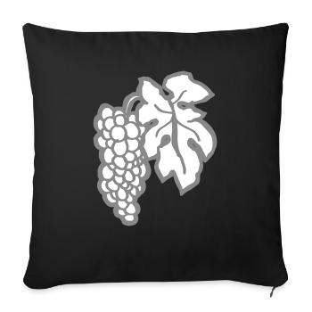 Weinrebe Pinot Noir Geschenk lustig Winzer Traube - Sofakissenbezug 45 x 45 cm - Schwarz - Vorne