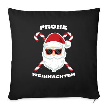 Weihnachten - Merry Christmas - Bad Santa - Sofakissenbezug 45 x 45 cm - Schwarz - Vorne