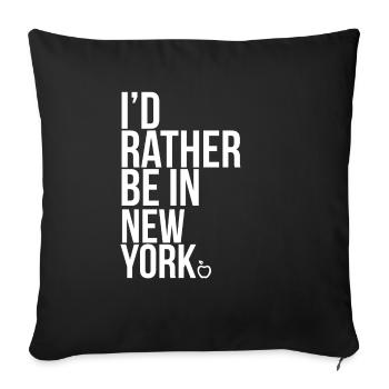 New York - Housse de coussin décorative 45 x 45 cm - noir - Devant
