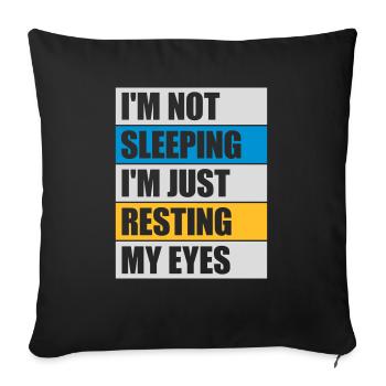 im not sleeping Quote - Sofa pillowcase 17,3'' x 17,3'' (45 x 45 cm) - black - Front
