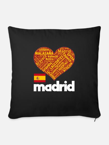 Madrid - Sofakissenbezug 45 x 45 cm - Schwarz