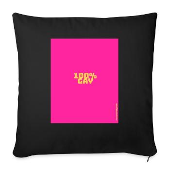 100 % Gay - Sofakissenbezug 45 x 45 cm - Schwarz - Vorne