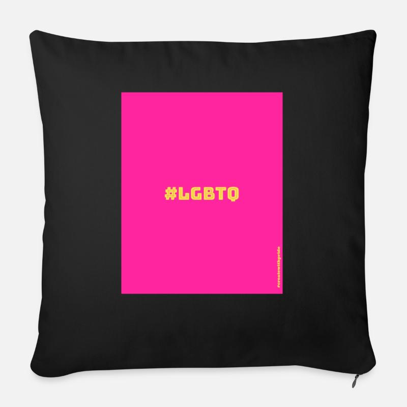 LGBTQ - Sofakissenbezug 45 x 45 cm - Schwarz