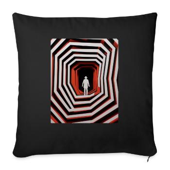 Paper cut Vertigo - Sofa pillowcase 17,3'' x 17,3'' (45 x 45 cm) - black - Front