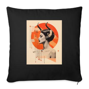 Capricorn collage - Sofa pillowcase 17,3'' x 17,3'' (45 x 45 cm) - black - Front