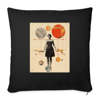 Sagittaire - Housse de coussin décorative 45 x 45 cm - noir - Devant