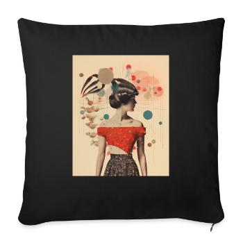 Scorpio collage - Sofa pillowcase 17,3'' x 17,3'' (45 x 45 cm) - black - Front