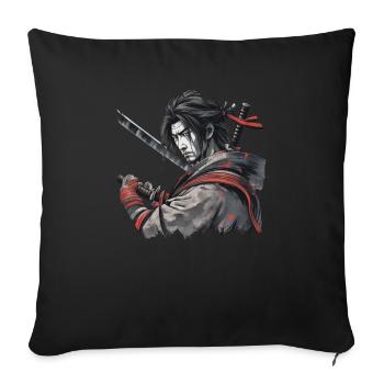 Samurai Spirit: Ancient Art of the Sword - Sofa pillowcase 17,3'' x 17,3'' (45 x 45 cm) - black - Front