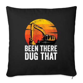 Excavator Driver Construction Worker Excavator - Sofa pillowcase 17,3'' x 17,3'' (45 x 45 cm) - black - Front
