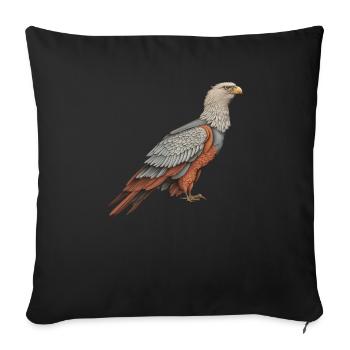 Eagle, Bird, Bird of Prey, Feather, Animal, Wildlife, Feather - Sofa pillowcase 17,3'' x 17,3'' (45 x 45 cm) - black - Front
