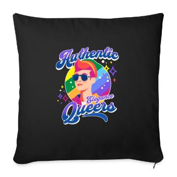 Inclusive Love Diverse Unconditional Lovers Queer - Sofa pillowcase 17,3'' x 17,3'' (45 x 45 cm) - black - Front