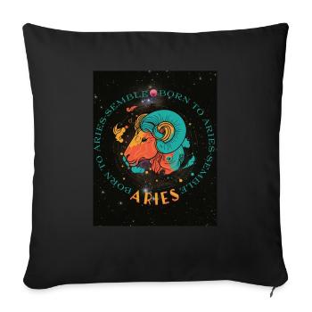 Zodiac Horoscope Astrology Constellations Aries - Sofakissenbezug 45 x 45 cm - Schwarz - Vorne