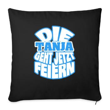 Dictons Tanja - Housse de coussin décorative 45 x 45 cm - noir - Devant