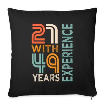 70th Birthday Gift 70th Anniversary - Sofa pillowcase 17,3'' x 17,3'' (45 x 45 cm) - black - Front