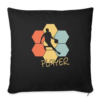 Player, Basketball, Streetball, Bball - Sofakissenbezug 45 x 45 cm - Schwarz - Vorne