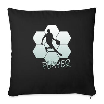 Basketball - Sofakissenbezug 45 x 45 cm - Schwarz - Vorne